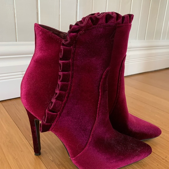 Justfab Heeled booties 4,5’’ plum - Picture 1 of 4